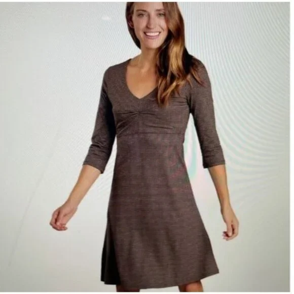 Toad&Co | Dresses | Toad Co Rosalinda Aline Casual Dress Brown Xsmall |  Poshmark